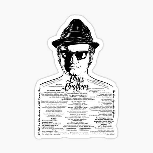Jake Blues Brothers tattooed 'Four Fried Chickens' Sticker