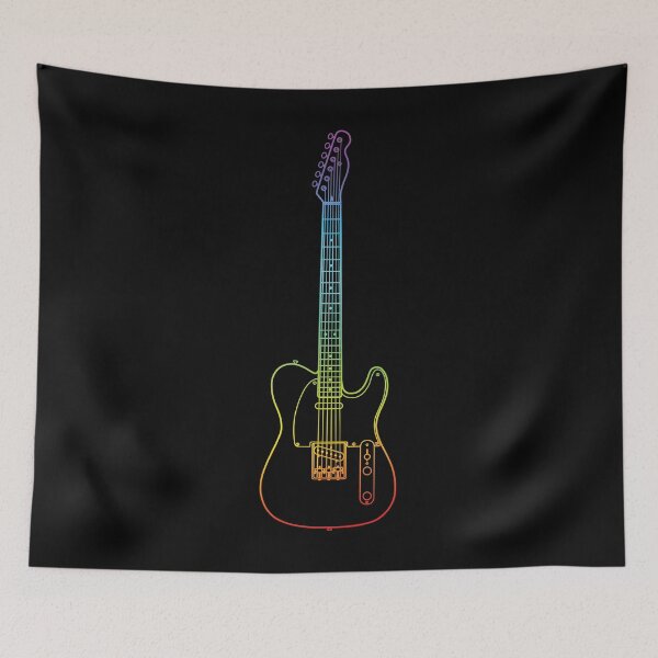 Artikelvorschau, T-Style E-Gitarre Bunte Kontur entworfen und verkauft von nightsworthy.