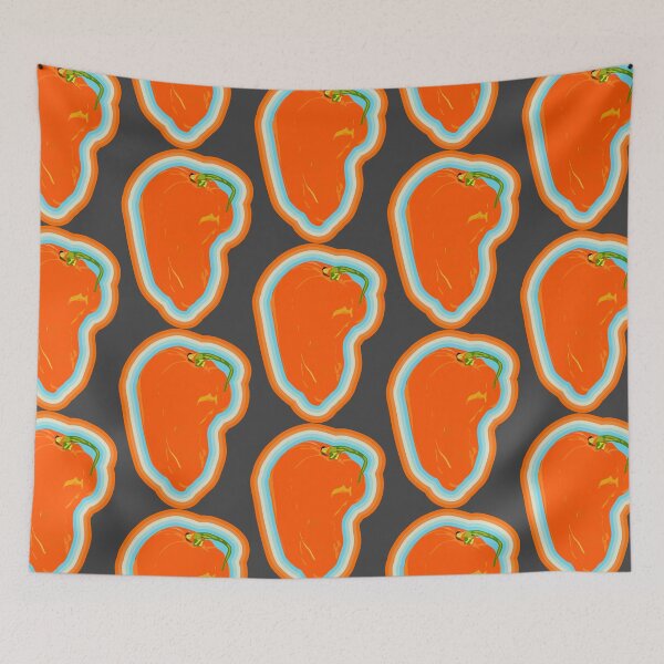 Item preview, Orange Habanero Chili with colorful border designed and sold by BRU Design.