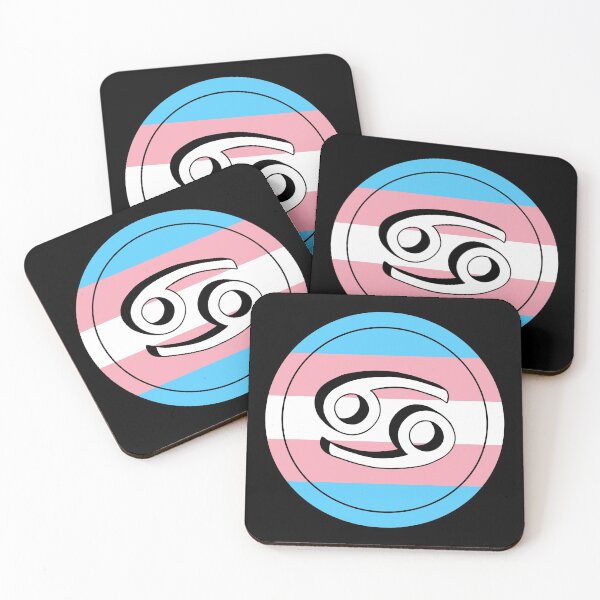Item preview, Trans Pride Flag Cancer Zodiac Sign | Birthday Gift for Transgenders designed and sold by throuplescorner.