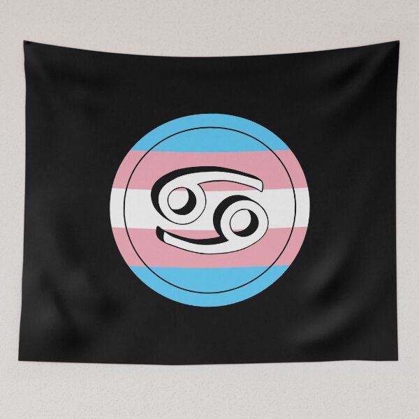Item preview, Trans Pride Flag Cancer Zodiac Sign | Birthday Gift for Transgenders designed and sold by throuplescorner.