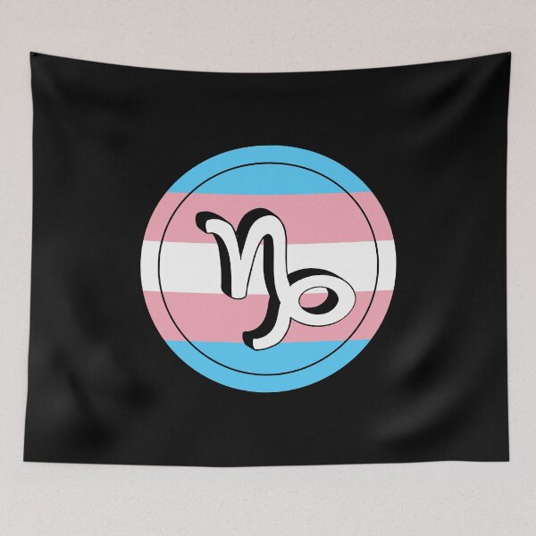 Item preview, Trans Pride Flag Capricorn Zodiac Sign | Birthday Gift for Transgenders designed and sold by throuplescorner.