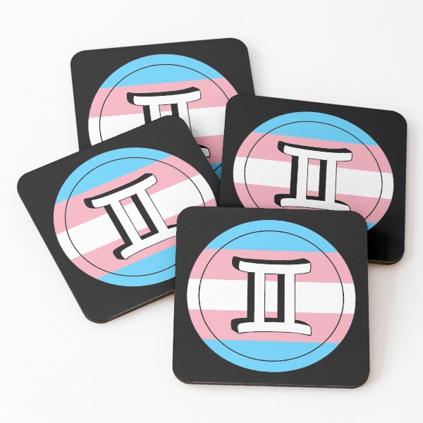 Item preview, Trans Pride Flag Gemini Zodiac Sign | Birthday Gift for Transgenders designed and sold by throuplescorner.
