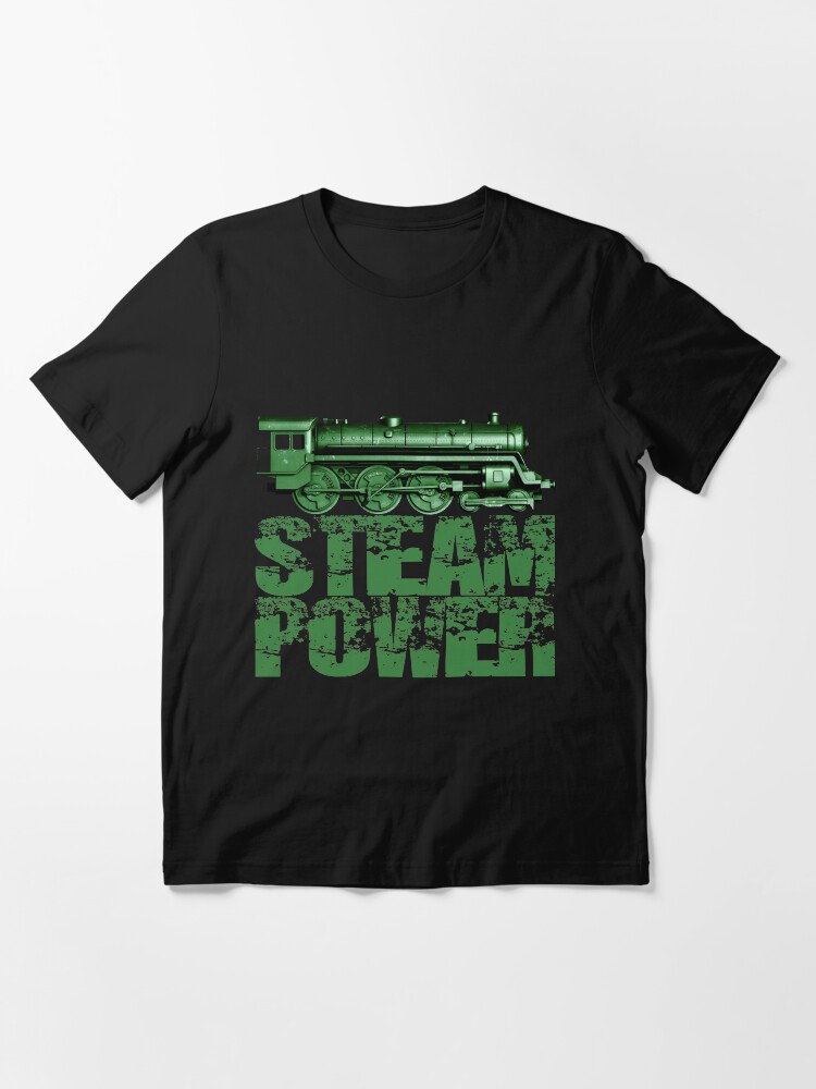 Alternate view of Steam Power Vintage Steam Loco Essential T-Shirt