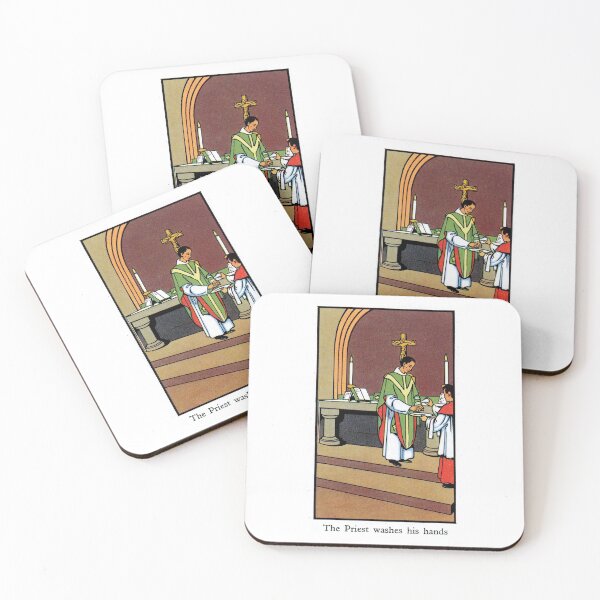 Item preview,  CHILD’S KEY OF HEAVEN PRAYER ILLUSTRATION FOR CATHOLIC CHILDREN - The Priest washes his hands designed and sold by VISIBLECREATION.