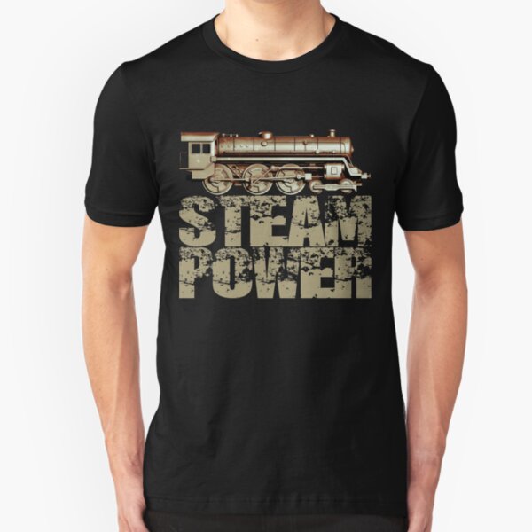 Steam Power Vintage Steam Engine Slim Fit T-Shirt