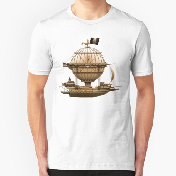 Steampunkesque Vintage Hot Air Balloon Airship Thing Slim Fit T-Shirt