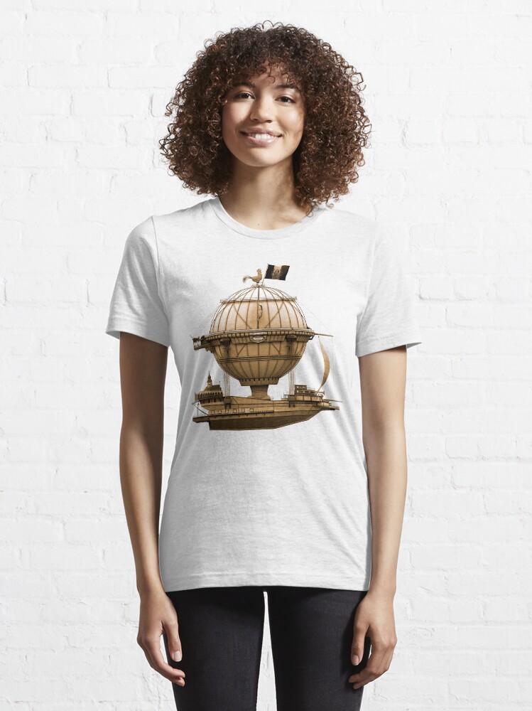 Alternate view of Steampunkesque Vintage Hot Air Balloon Airship Thing Essential T-Shirt