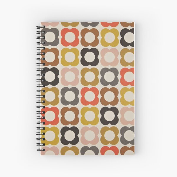 abstract colorful flowers- orla kiely design Spiral Notebook