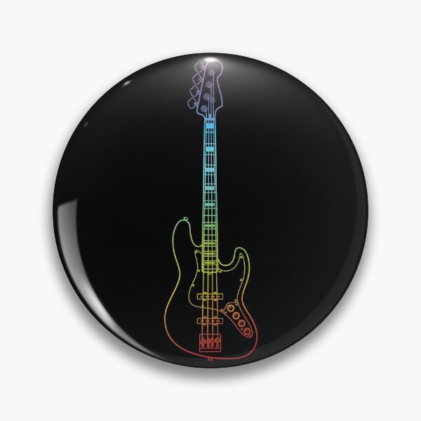 Item preview, J-Style Bass Guitar Colorful Outline designed and sold by nightsworthy.
