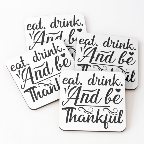 Aperçu de l'œuvre Eat, drink and be thankful créée et vendue par SasKloset.