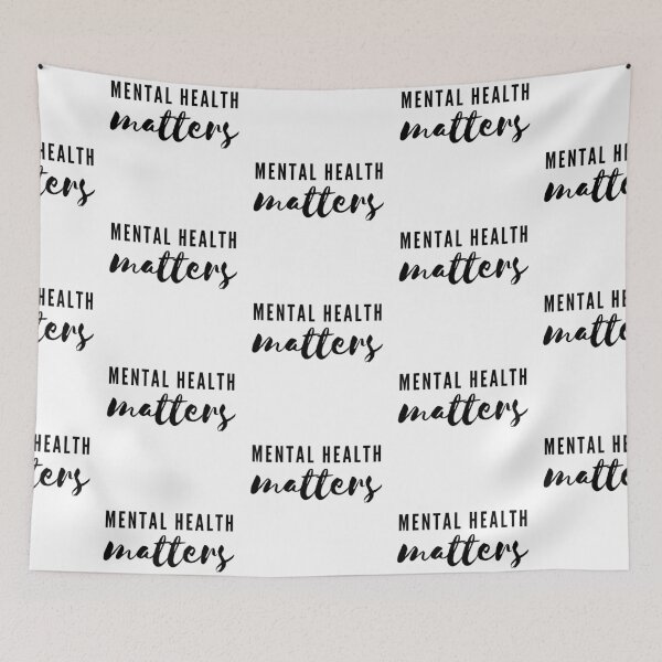 Item preview, Black text Style Mental Health Matters typography designed and sold by justsomethings.