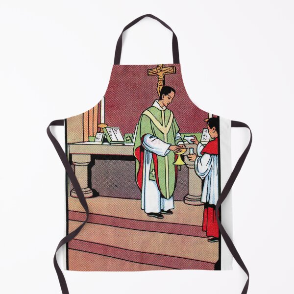 Item preview, CHILD’S KEY OF HEAVEN PRAYER ILLUSTRATION FOR CATHOLIC CHILDREN - The Priest purifies the chalice and washes his fingers designed and sold by VISIBLECREATION.
