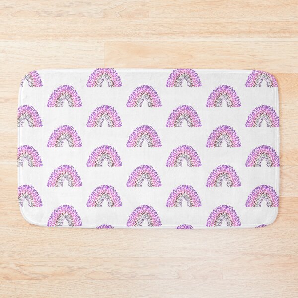 Item preview, Pinks and Purples Girly Toned Watercolor Rainbow with Cute Flower and Heart Shapes designed and sold by Jada Clark.