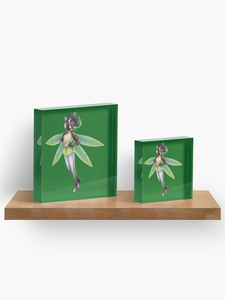 Thumbnail 3 von 5, Acrylblock, Skoliosexual Fairy (dark green) designt und verkauft von -Solarly-.