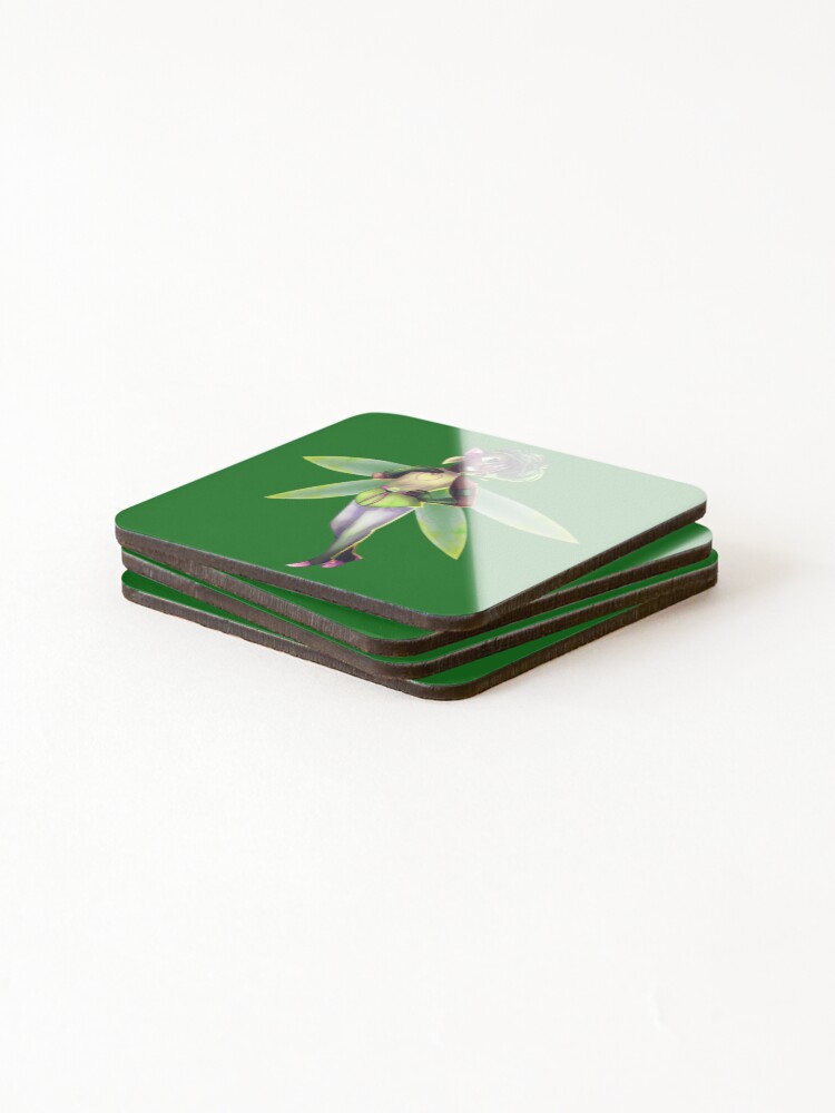 Imagen 4 de 5, Posavasos (lote de 4) con la obra Skoliosexual Fairy (dark green), diseñada y vendida por -Solarly-.