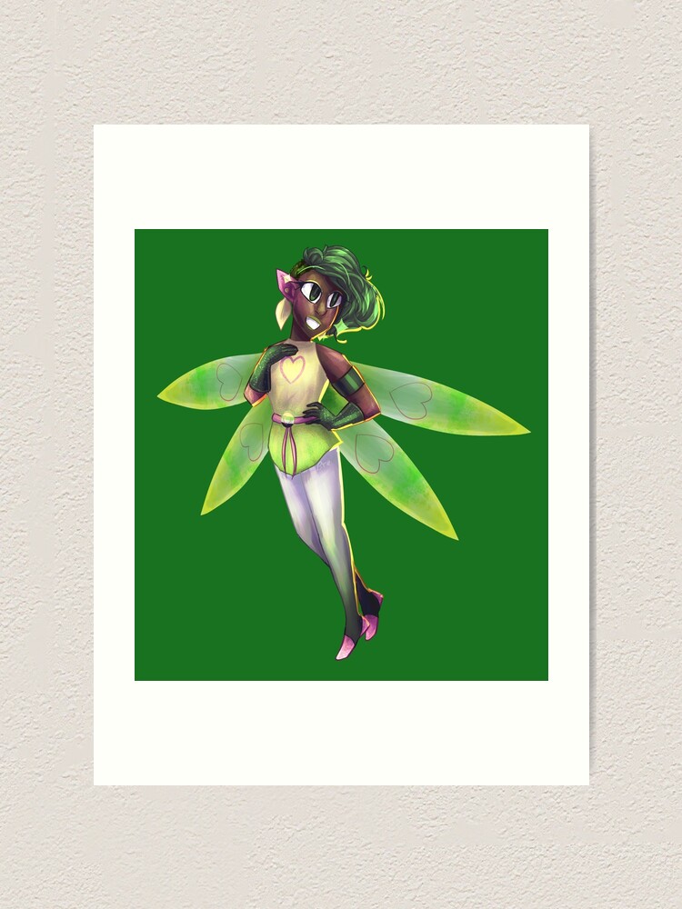Thumbnail 1 von 3, Kunstdruck, Skoliosexual Fairy (dark green) designt und verkauft von -Solarly-.