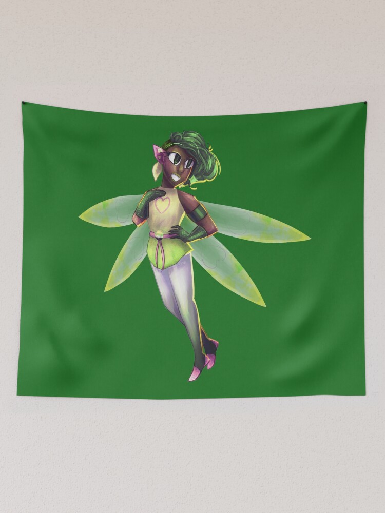 Aperçu 2 sur 3. Tentures avec l'œuvre Skoliosexual Fairy (dark green) créée et vendue par -Solarly-.