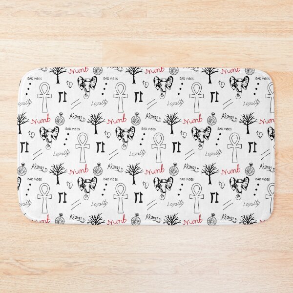Item preview, XXXtentacion Tattoos Seamless Pattern designed and sold by gevix.