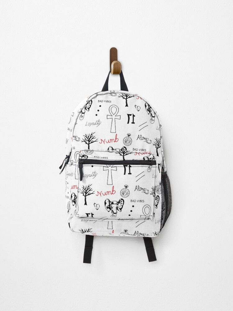 XXXtentacion Tattoos Seamless Pattern Backpack for Sale by gevix