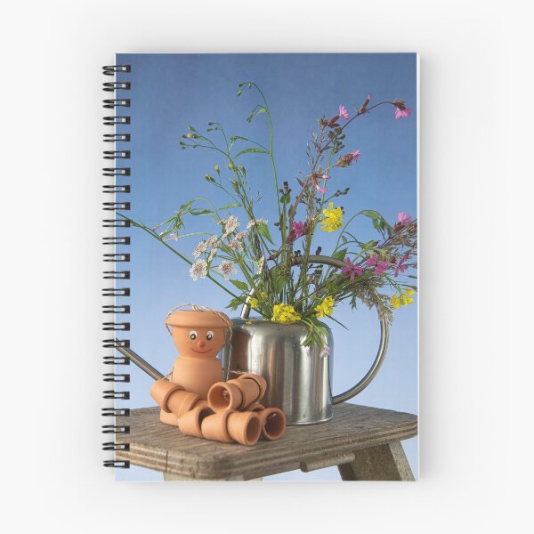 Item preview, Flower pot man with wild flowers designed and sold by kathleenjean.