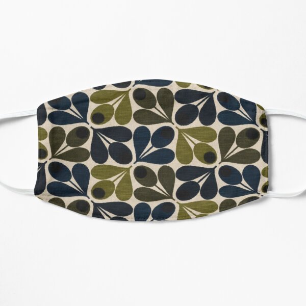 abstract acorn - orla kiely design Flat Mask