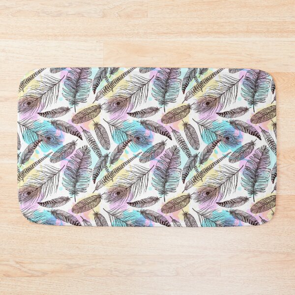 Item preview, Colorful Peacock Feather and  bird plumes Seamless Pattern, Peacock Feather Pattern, Peacock Feather Vector Pattern designed and sold by graphic-genie.