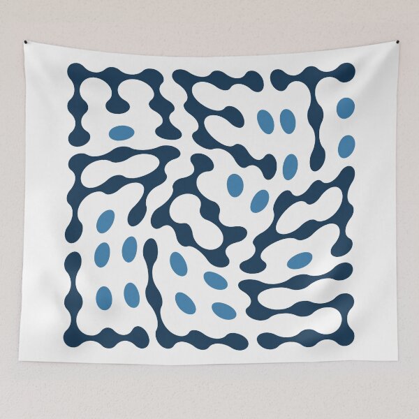 Item preview, Twisted Metaballs Typography (Blue) designed and sold by John Uttley.