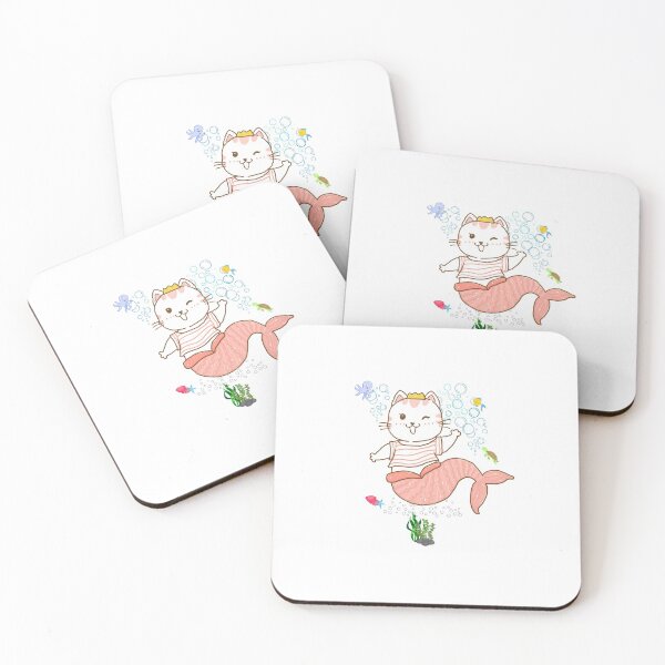 Item preview, Cat Mermaid Kawaii  designed and sold by Pattycool.