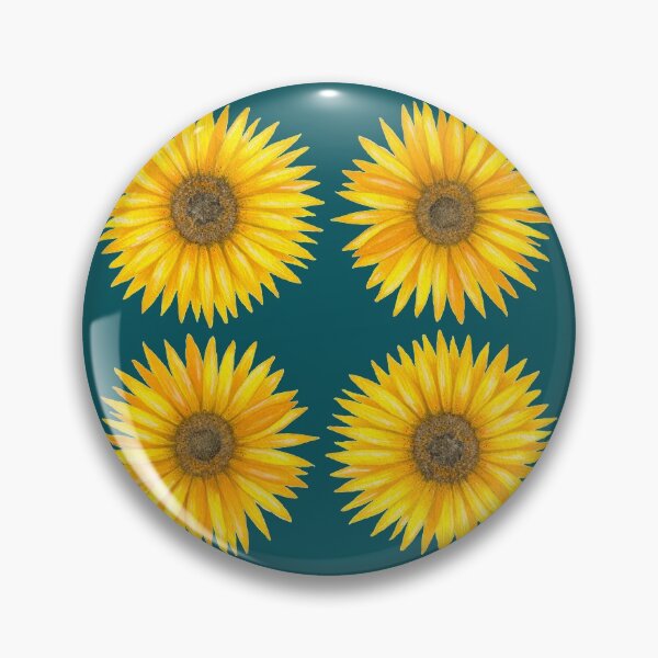 Item preview, Sunflower Square - Turquoise designed and sold by Anjana  Mistry.