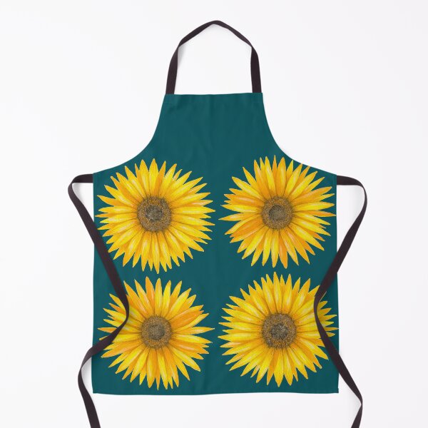 Item preview, Sunflower Square - Turquoise designed and sold by Anjana Mistry.