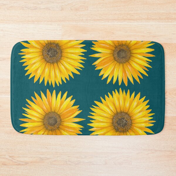 Item preview, Sunflower Square - Turquoise designed and sold by Anjana  Mistry.