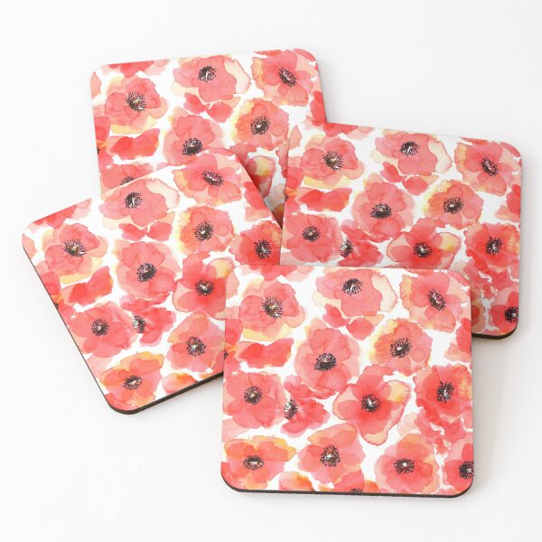 Item preview, Red poppies pattern designed and sold by Dwharlow-art.