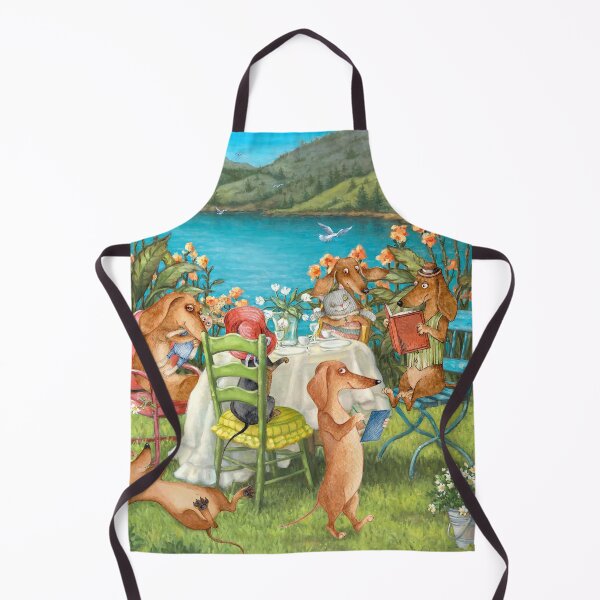 Item preview, Dachshunds Playing Near The Lake designed and sold by Clitus.
