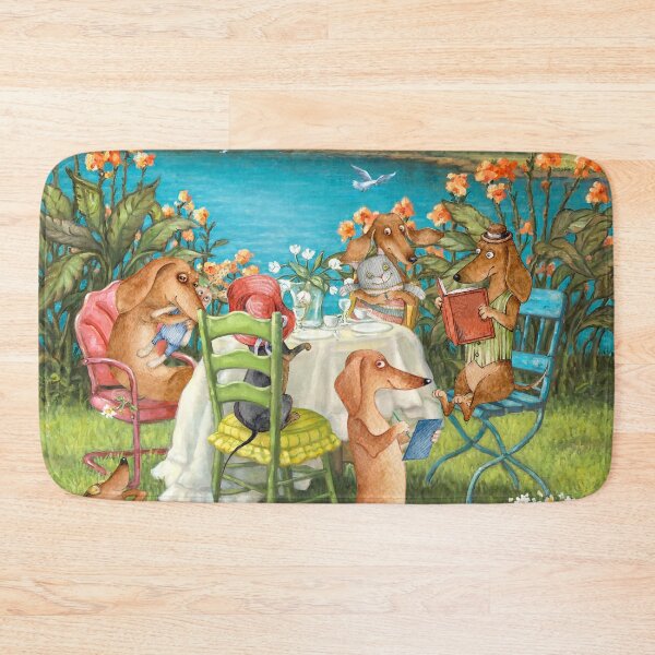 Item preview, Dachshunds Playing Near The Lake designed and sold by Clitus.