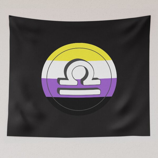 Item preview, Nonbinary Pride Flag Libra Zodiac Sign | Birthday Gift for Transgenders designed and sold by throuplescorner.