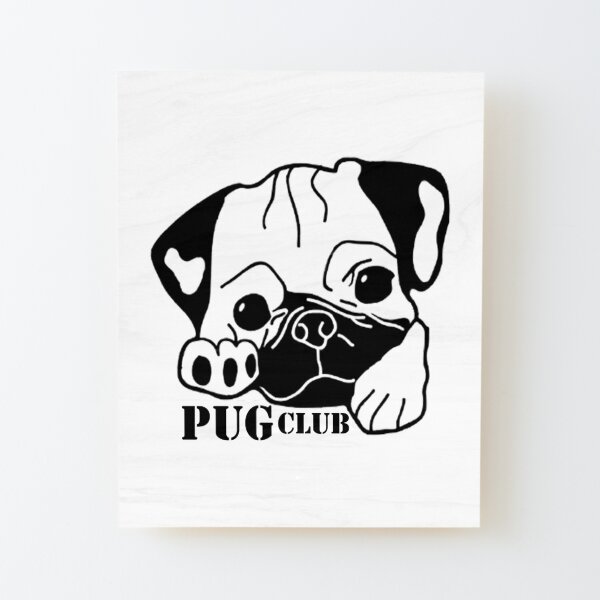 Láminas montadas: Pug Logo | Redbubble
