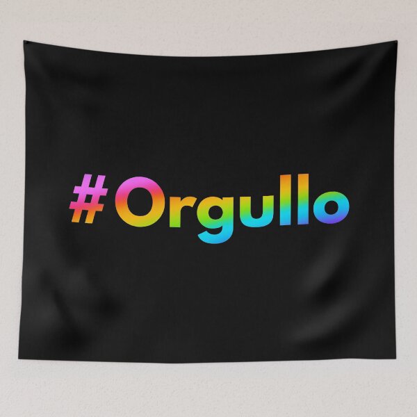 Item preview, Hashtag Orgullo - Pride in Spanish - LGBT rainbow designed and sold by HashtagZone.