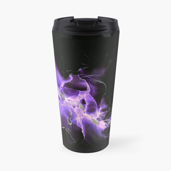 Vibrant purple and white abstract Travel Mug