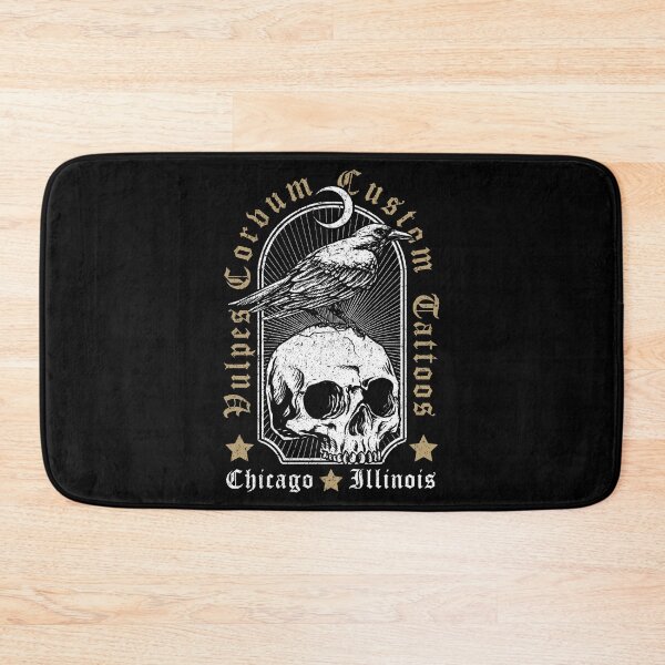 Item preview, Vulpes Corvum, Raven And Skull Tattoo Studio Design, Chicago Illinois designed and sold by Proverbial Wisdom Design.
