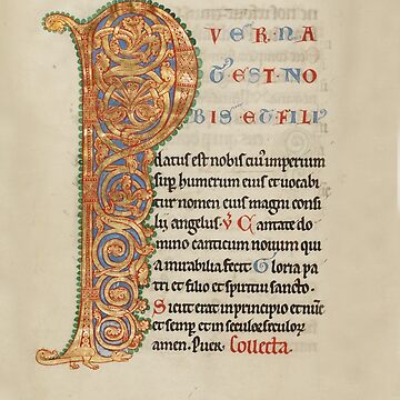 Artwork thumbnail, Illuminated Manuscript - Inhabited Initial P (1180 AD) by SexyCodicology