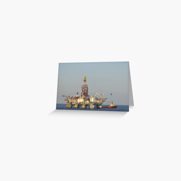 Item preview, Off Shore Oil Rig with Helicopter and Boat designed and sold by Bradford Martin.