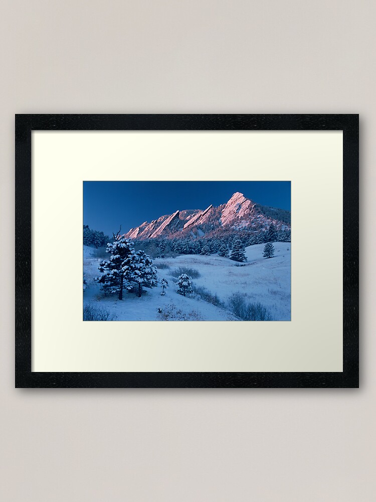 Alternate view of Cathedral - The Flatirons At Sunrise Framed Art Print