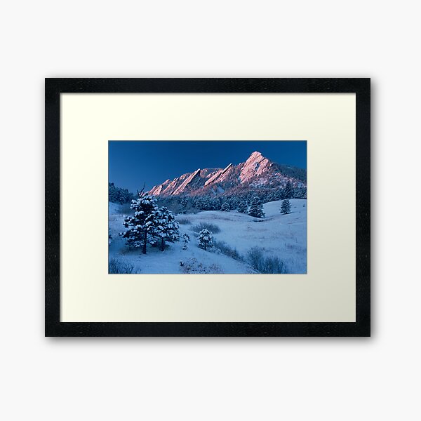 Cathedral - The Flatirons At Sunrise Framed Art Print