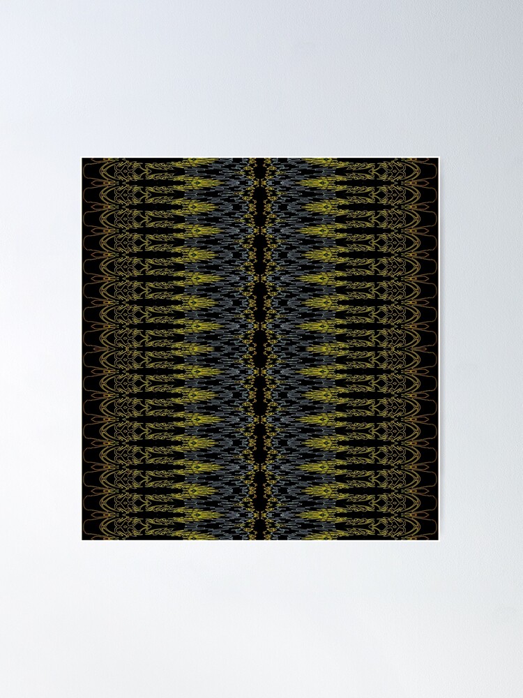 Alternate view of Bohemian Rustic Motif Gold Poster