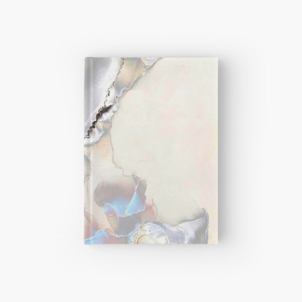 Silver, blue and black abstract Hardcover Journal