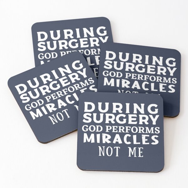 Item preview, During Surgery god performs miracles, not me, funny design, best gift for surgeons, doctors & nurses designed and sold by Decconer.