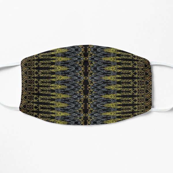 Bohemian Rustic Motif Gold Flat Mask