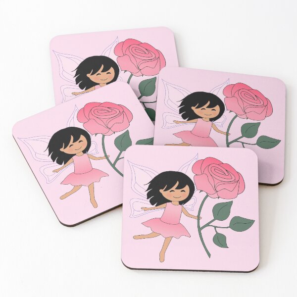 Item preview, Pretty Fairy, Audrey,  Straight black hair, on soft pink designed and sold by nutmegfairy.