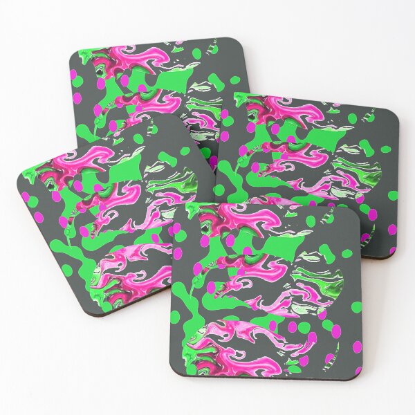 Item preview, Digital Trippy Wacky Weird Abstraction with Bright Green and Pink, graphic psychedelic abstract art, trippy graphic psychedelic arte abstracto designed and sold by Adri Barnard.